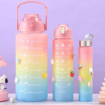 KIT GARRAFAS DE ÁGUA MOTIVACIONAL 2L./900mL/300mL