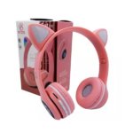 Fone bluetooth com orelhas de gato